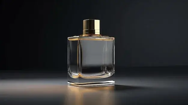 Architectural shot of an ORA perfume bottle top.